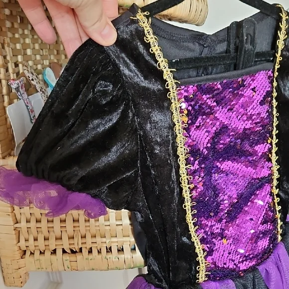 Disney Purple and Black Sequin Kids Costume Princess Dress - Picture 4 of 6